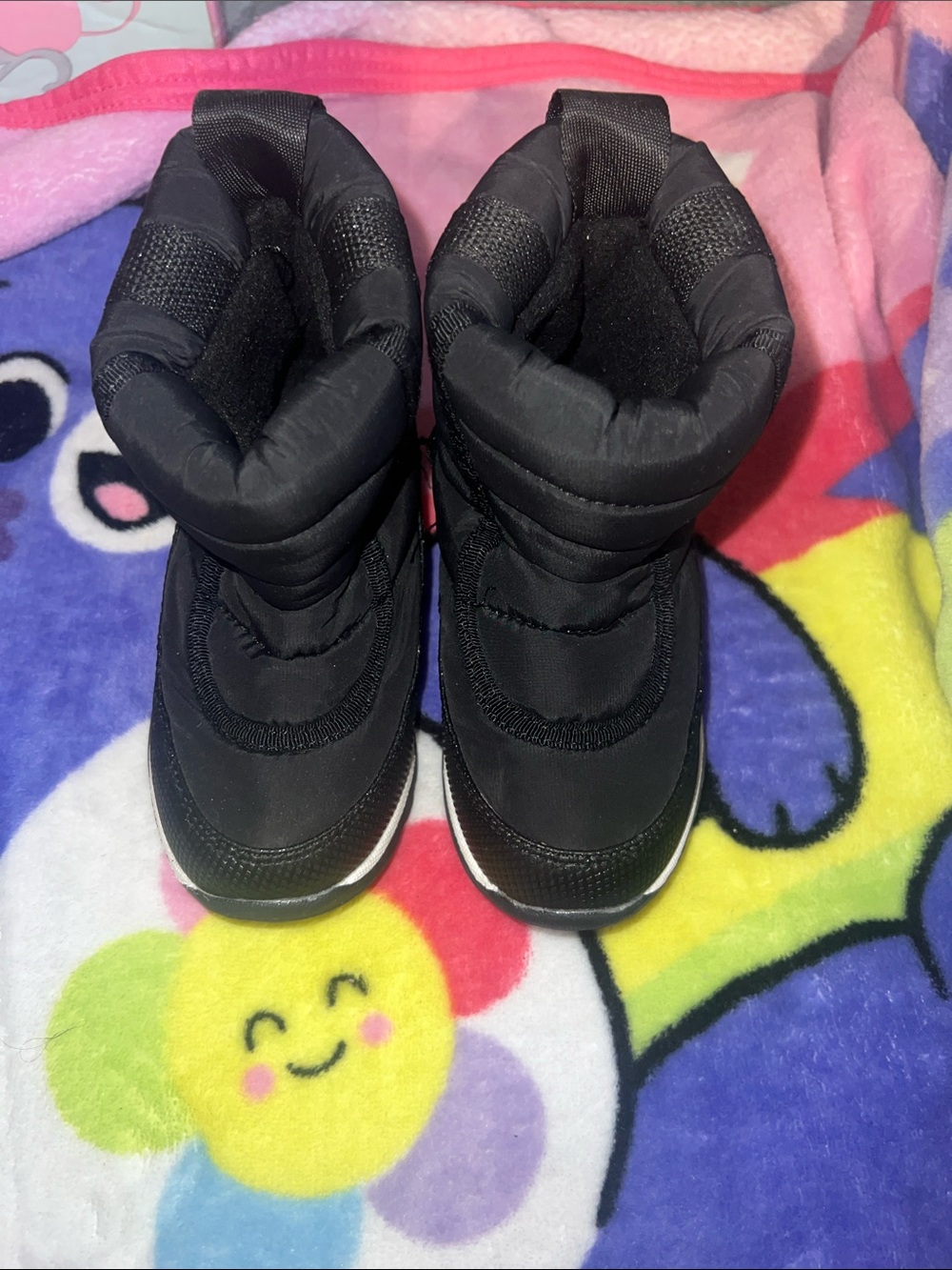 Kids Black Winter Boots - Comfortable Snow Shoes